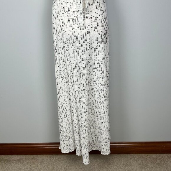 Alexis Womens Sleeveless Halter Maxi Dress White Black Abstract Print size XS - Picture 7 of 10